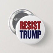 トランプ大統領に抵抗せよ - トランプに反対しよう 缶バッジ (正面&裏面)