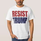 トランプ大統領に抵抗せよ - 反トランプ Tシャツ (正面)