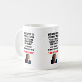 トランプ大統領に運命が囁く コーヒーマグカップ (正面左)