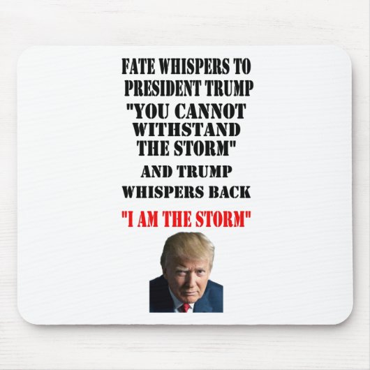 トランプ大統領に運命が囁く マウスパッド (正面)