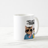 トランプ大統領のための猫とアヒル コーヒーマグカップ (正面右)