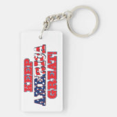 トランプ大統領のアメリカ国旗 キーホルダー (裏面)