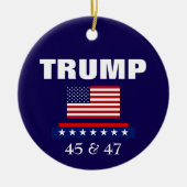 トランプ大統領のクリスマス装飾品 セラミックオーナメント (正面)