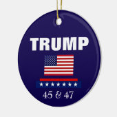 トランプ大統領のクリスマス装飾品 セラミックオーナメント (左)