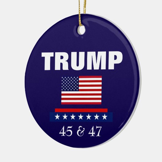 トランプ大統領のクリスマス装飾品 セラミックオーナメント (左)