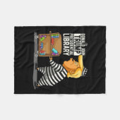 トランプ大統領のライブラリおもしろいアンチトランプ フリースブランケット (正面(横))