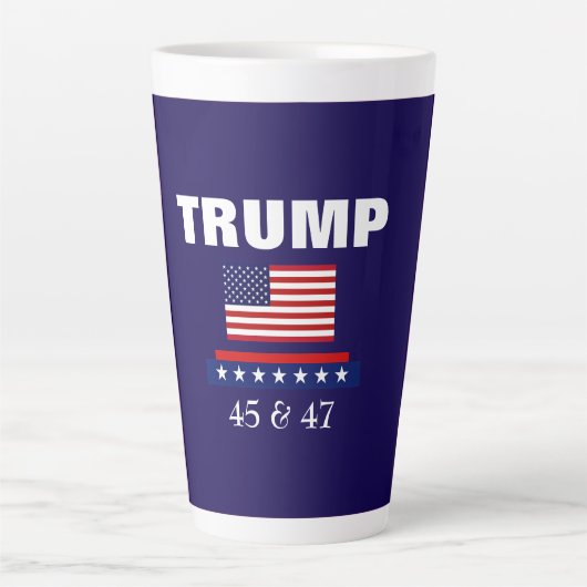 トランプ大統領の大ラテマグカップ カフェラテマグ (正面)