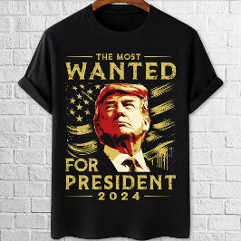 トランプ大統領の指名手配 Tシャツ