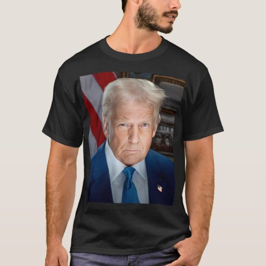 トランプ大統領の正式な就任式ポートレート Tシャツ (正面)