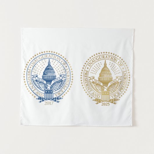 トランプ大統領の第1位と第2位 タペストリー (正面(横))