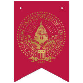 トランプ大統領の第2次就任のシール バンティングフラッグ (第1の旗)