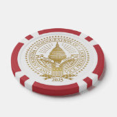 トランプ大統領の第2次就任のシール ポーカーチップ (シングル)