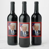 トランプ大統領の署名3 ワインラベル (ボトル)