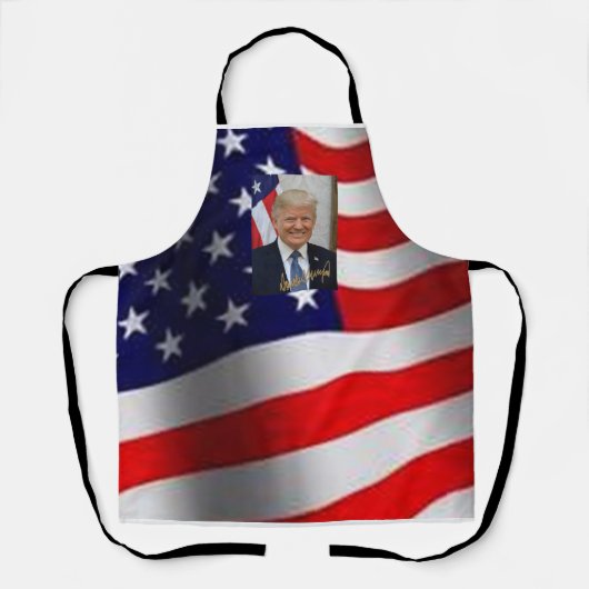 トランプ大統領の署名 エプロン (正面)