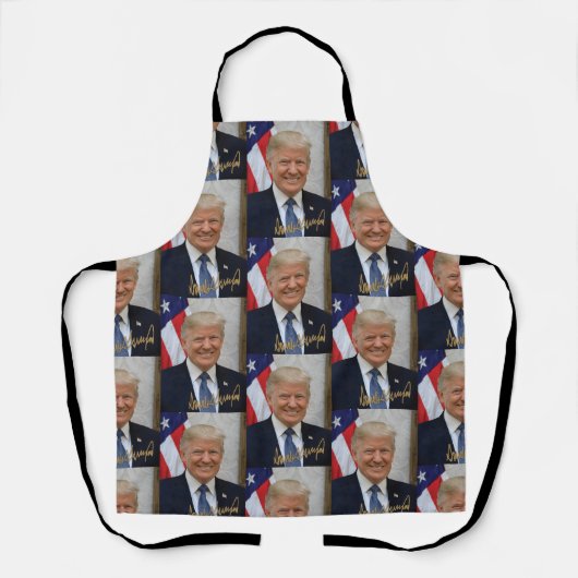 トランプ大統領の署名 エプロン (正面)