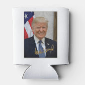 トランプ大統領の署名….. 缶クーラー (裏面)