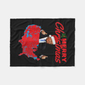 トランプ大統領の選挙結果マップおもしろいChri フリースブランケット (正面(横))