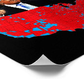 トランプ大統領の選挙結果マップおもしろいChri ポスター (角)
