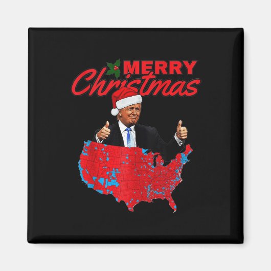 トランプ大統領の選挙結果マップおもしろいChri マグネット (正面)