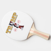 トランプ大統領の💪金ゴールド 卓球ラケット (横)