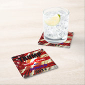 トランプ大統領の2024年投票 スクエアペーパーコースター (インサイチュ)