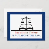 トランプ大統領は法廷以上ではない ポストカード (正面/裏面)