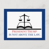 トランプ大統領は法廷以上ではない ポストカード (正面)