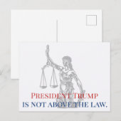 トランプ大統領は法廷女裁判官の上に立たない ポストカード (正面/裏面)