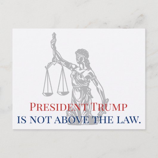 トランプ大統領は法廷女裁判官の上に立たない ポストカード (正面)
