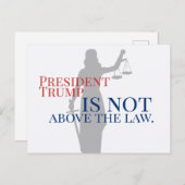 トランプ大統領は法廷女裁判官の上に立たない ポストカード (正面/裏面)