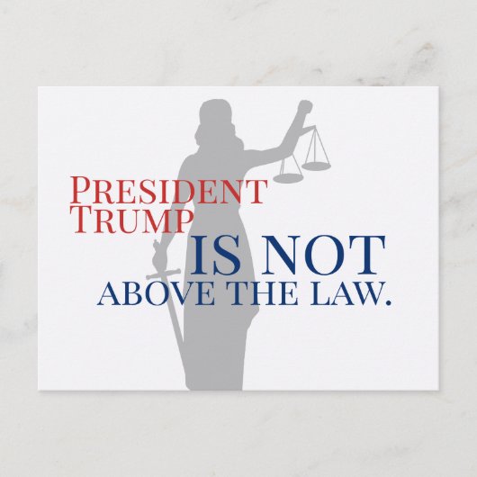 トランプ大統領は法廷女裁判官の上に立たない ポストカード (正面)