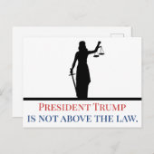 トランプ大統領は法廷女裁判官の上に立たない ポストカード (正面/裏面)