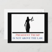トランプ大統領は法廷女裁判官の上に立たない ポストカード (正面/裏面)