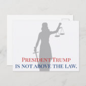 トランプ大統領は法廷女裁判官の上に立たない ポストカード (正面/裏面)