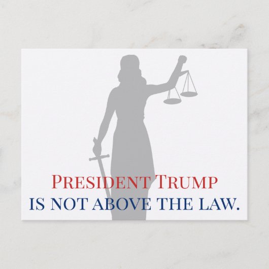 トランプ大統領は法廷女裁判官の上に立たない ポストカード (正面)