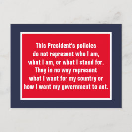 トランプ大統領は私を代表していない ポストカード