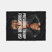 トランプ大統領は2025年に米国の女性スポーツのために戦った フリースブランケット (正面(横))