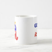 トランプ大統領は「DONを得る」とマグカップを握っている コーヒーマグカップ (中央)