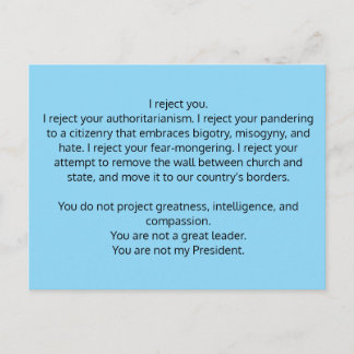 トランプ大統領へのはがき ポストカード