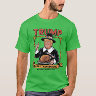 トランプ大統領を讃えるレトロサンクスギビング MAGA Tシャツ