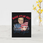 トランプ大統領を讃える4th of Julyグッズ Make 4th Of July Great A カード (黄色い花)