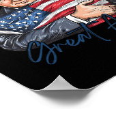 トランプ大統領を讃える 4th Of July グッズ 面白い愛国者デザイン ポスター (角)