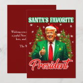 トランプ大統領クリスマスギフト|サンタが愛する大統領 シーズンカード (正面/裏面)