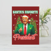 トランプ大統領クリスマスギフト|サンタが愛する大統領 シーズンカード (スタンド正面)