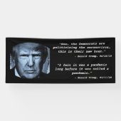 トランプ大統領コロナウイルス引用文 横断幕 (横)