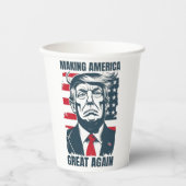 トランプ大統領コーヒーマグ 紙コップ (正面)