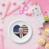 トランプ大統領ステッカーデザイン ペーパープレート (パーティー)