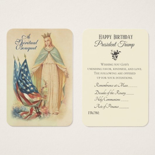 トランプ大統領スピリチュアルブーケホーリーカード (正面&裏面)