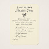 トランプ大統領スピリチュアルブーケホーリーカード (裏面)