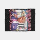トランプ大統領ハッピーイースターのディナー勝者勝者 フリースブランケット (正面(横))